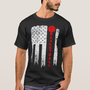 USA Red White Basketball for girls boys men & T-Shirt