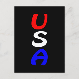 USA Red, White & Blue Postcard