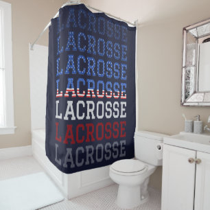 USA Repeating Text - Lacrosse USA American Flag