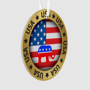 USA Republican Ornament