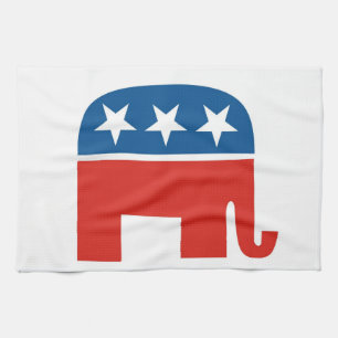usa republicans party elephant united states kitchen towel
