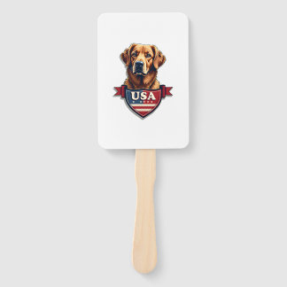 USA Retriever Heritage Vintage Dog Shirt 2 Hand Fan