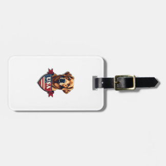 USA Retriever Heritage Vintage Dog Shirt 2 Luggage Tag