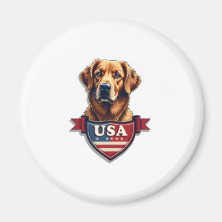 USA Retriever Heritage Vintage Dog Shirt 2 Magnet