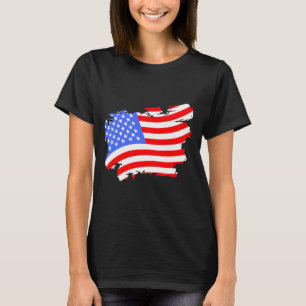 USA Retro Vintage Distressed Flag For Patriotic T-Shirt