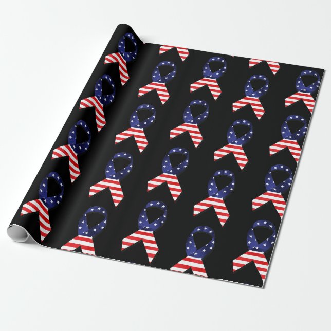 USA Ribbon Wrapping Paper (Unrolled)