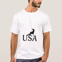 USA Rock Climbing Minimalist Silhouette