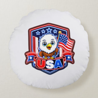 USA ROUND PILLOW