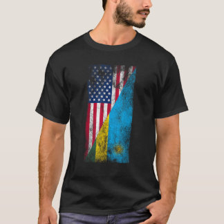 USA Rwanda Flags United States of America Rwandan T-Shirt