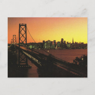 USA San Fransisco, Golden Gate at sunset Postcard