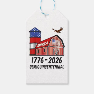 USA Semiquincentennial 250th Anniversary 1776–2026 Gift Tags