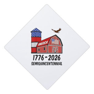 USA Semiquincentennial 250th Anniversary 1776–2026 Graduation Cap Topper