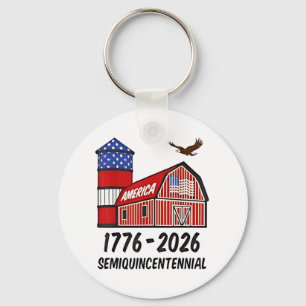 USA Semiquincentennial 250th Anniversary 1776–2026 Keychain