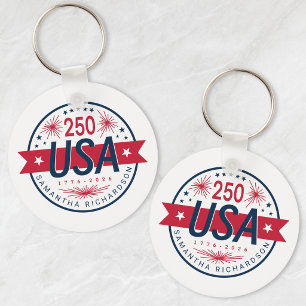 USA Semiquincentennial America's 250th Anniversary Keychain