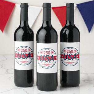 USA Semiquincentennial America's 250th Anniversary Wine Label