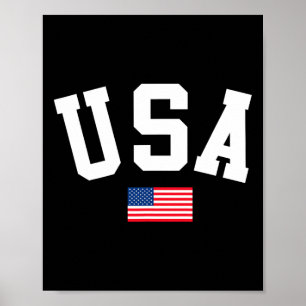 Usa Shirt Men Women Kids American Flag Patriotic 4 Poster