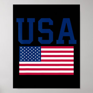 Usa Shirt Women Men Kids American Flag Patriotic 4 Poster