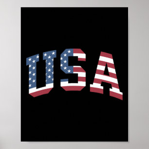 Usa Shirt Women Men Kids Patriotic American Flag 4 Poster
