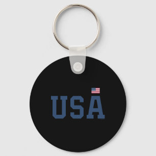 Usa Shirt Women Men Kids Patriotic American Flag J Keychain