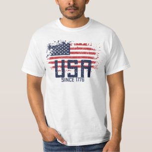 USA Since 1776, Grunge American Flag  T-Shirt
