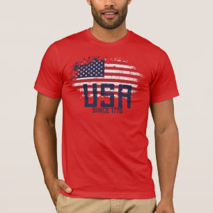 USA Since 1776, Grunge American Flag  T-Shirt