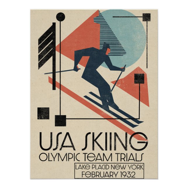 USA ski poster (Front)