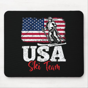 Usa Ski Team America Skiing Winter Sports Us Skiin Mouse Pad