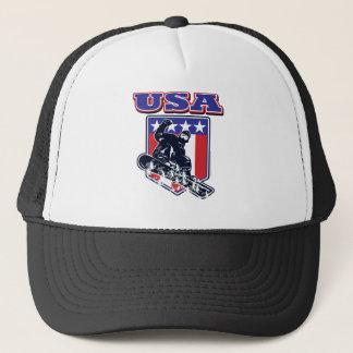 USA Snowboarder Trucker Hat