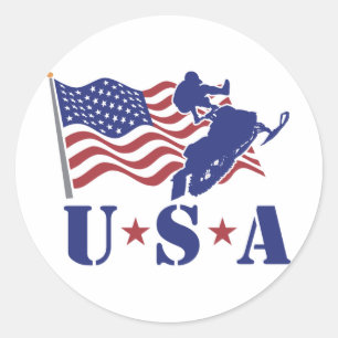 USA Snowmobile - Sticker