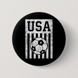 Usa Soccer American Flag Women Men Kids American S 2 Inch Round Button