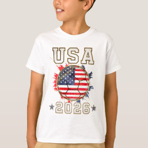 USA Soccer - American Football Kids Fan Gift 2026 T-Shirt