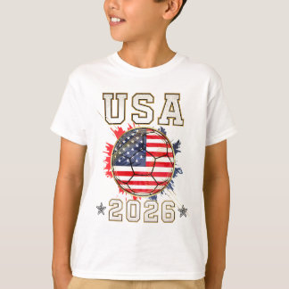 USA Soccer - American Football Kids Fan Gift 2026 T-Shirt