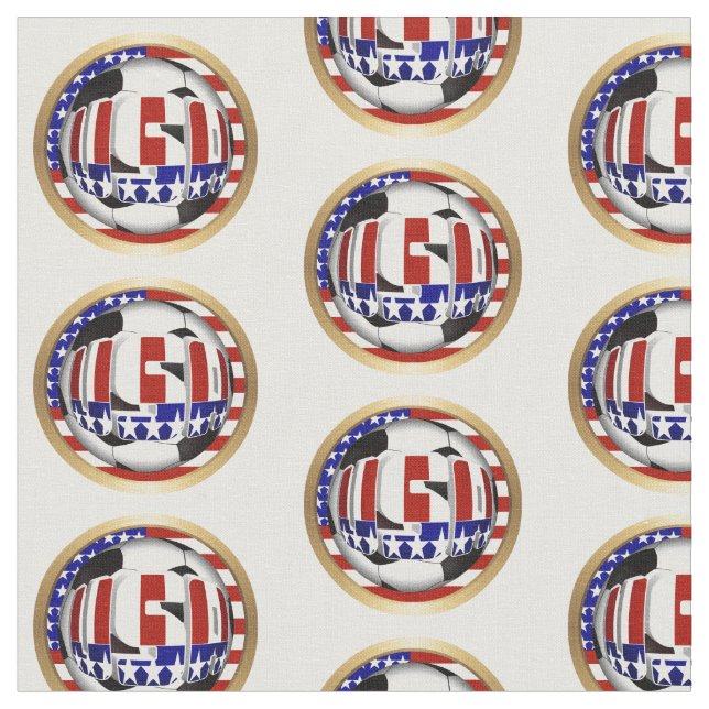 USA Soccer Ball Fabric (Close Up)