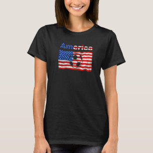 USA Soccer Ball Flag American Flag Football 1 T-Shirt