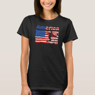 USA Soccer Ball Flag American Flag Football T-Shirt