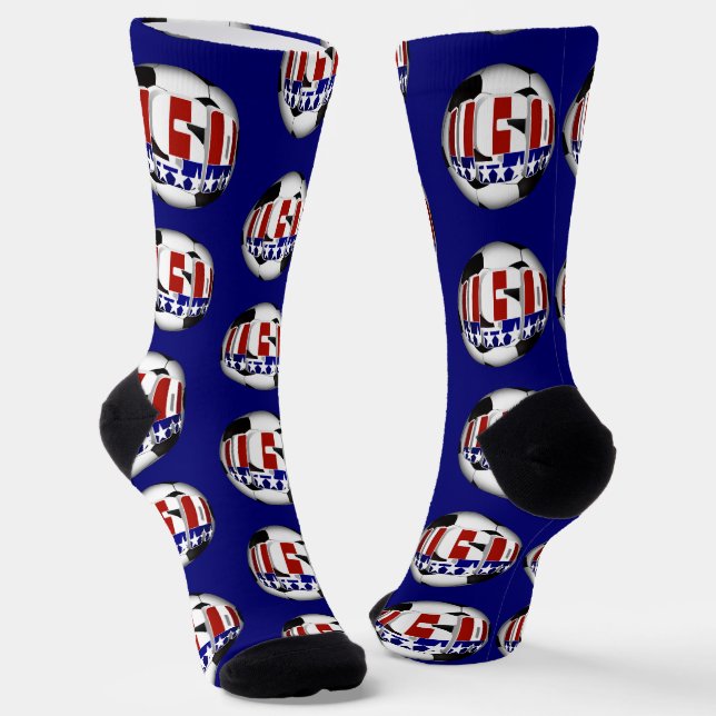 USA Soccer Ball Socks (Angled)