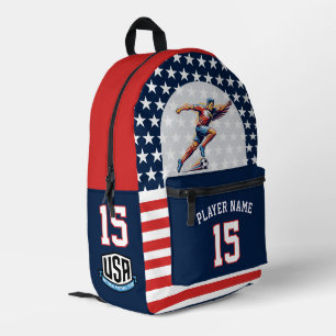 USA Soccer Eagle Athlete Patriotic National Team  Printed Backpack