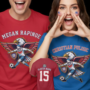 USA Soccer Eagle National Team Patriotic Graphic T-Shirt