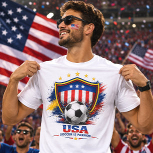 USA Soccer Fan American Football Apparel Gift T-Shirt
