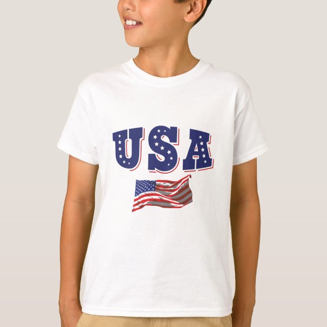 USA Soccer Fan Jersey Shirt American Flag (Front)