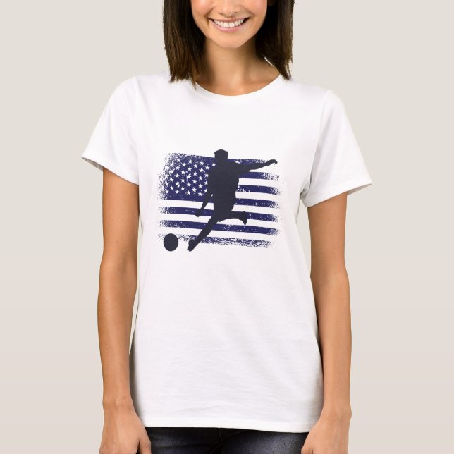 USA Soccer Fan Jersey Shirt American Flag (Front)