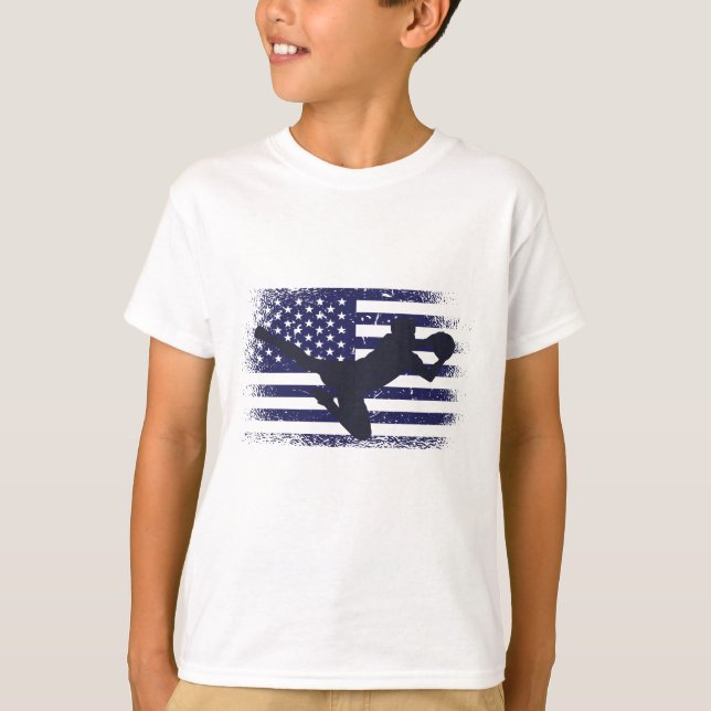 USA Soccer Fan Jersey Shirt American Flag (Front)
