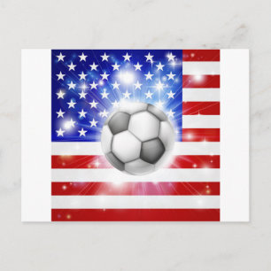USA soccer flag Postcard