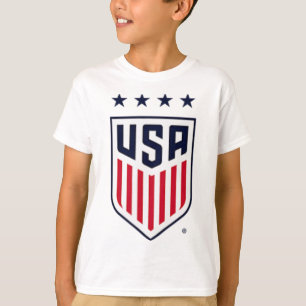 Usa Soccer Frontck Crest Grey Uswnt Officially Lic T-Shirt