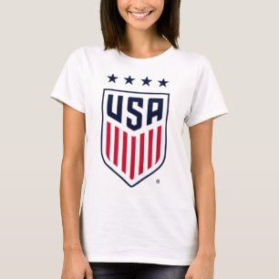 Usa Soccer Frontck Crest White Uswnt Officially Li T-Shirt