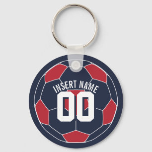 USA Soccer Insert Name Keychain
