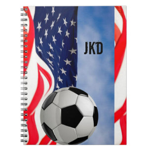 USA Soccer Notebook with your Monogram