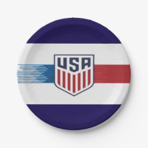 USA Soccer Party Paper Plate