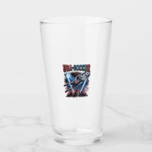USA Soccer Skeleton Striker Nations Premium Sports Glass