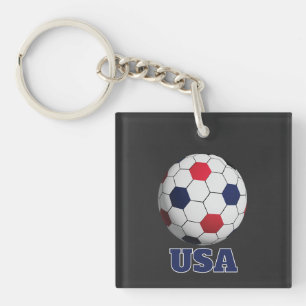 USA Soccer Throw Pillow Keychain